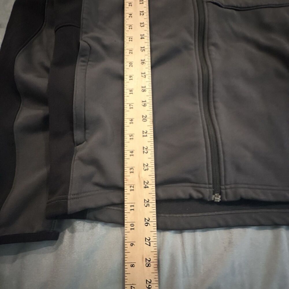 The North Face Apex Bionic Jacket Mens Large Black Gray Soft Shell Full Zip Hike - Picture 3 of 8